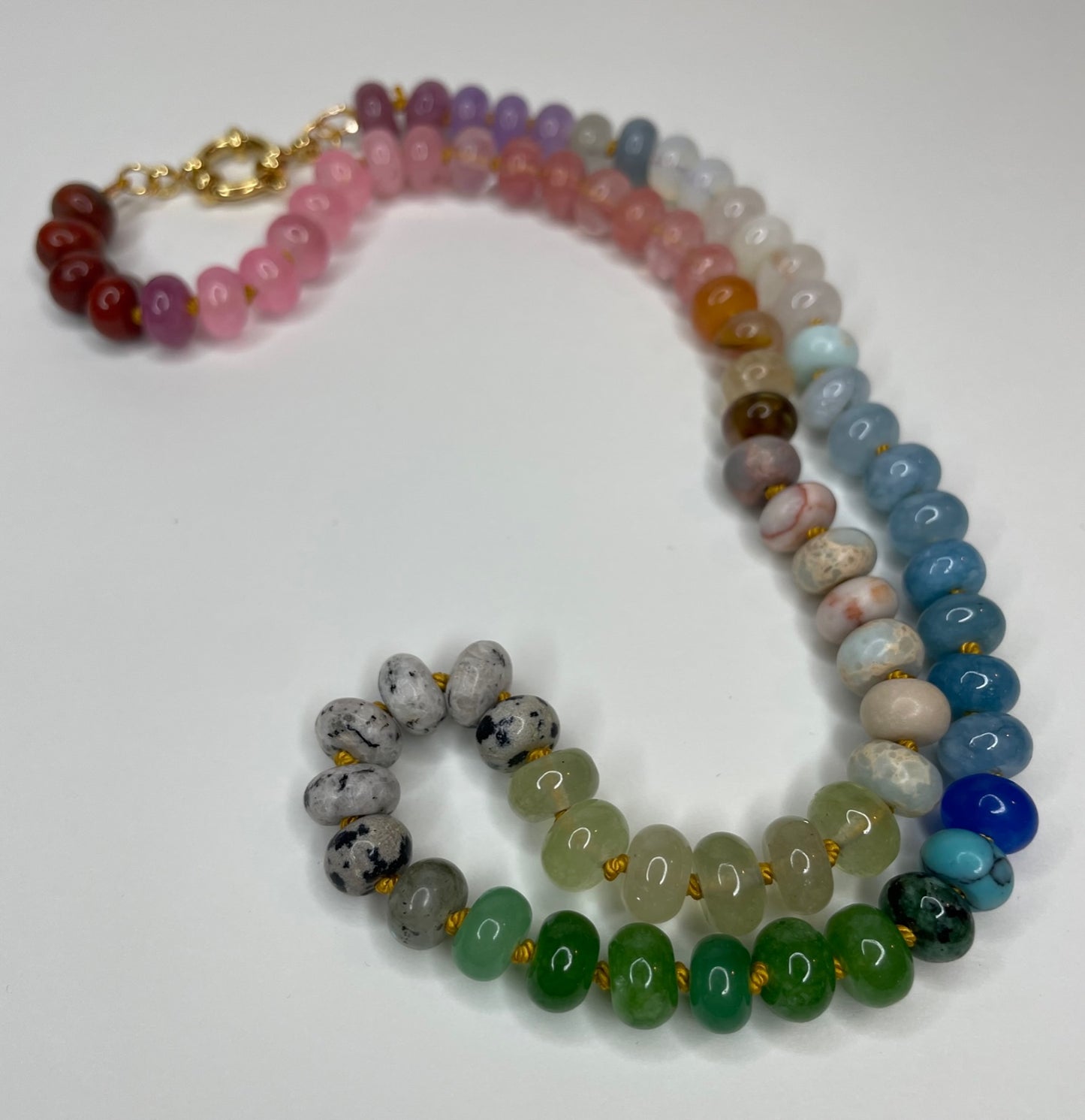 Painted Skies Rainbow Gemstone Necklace