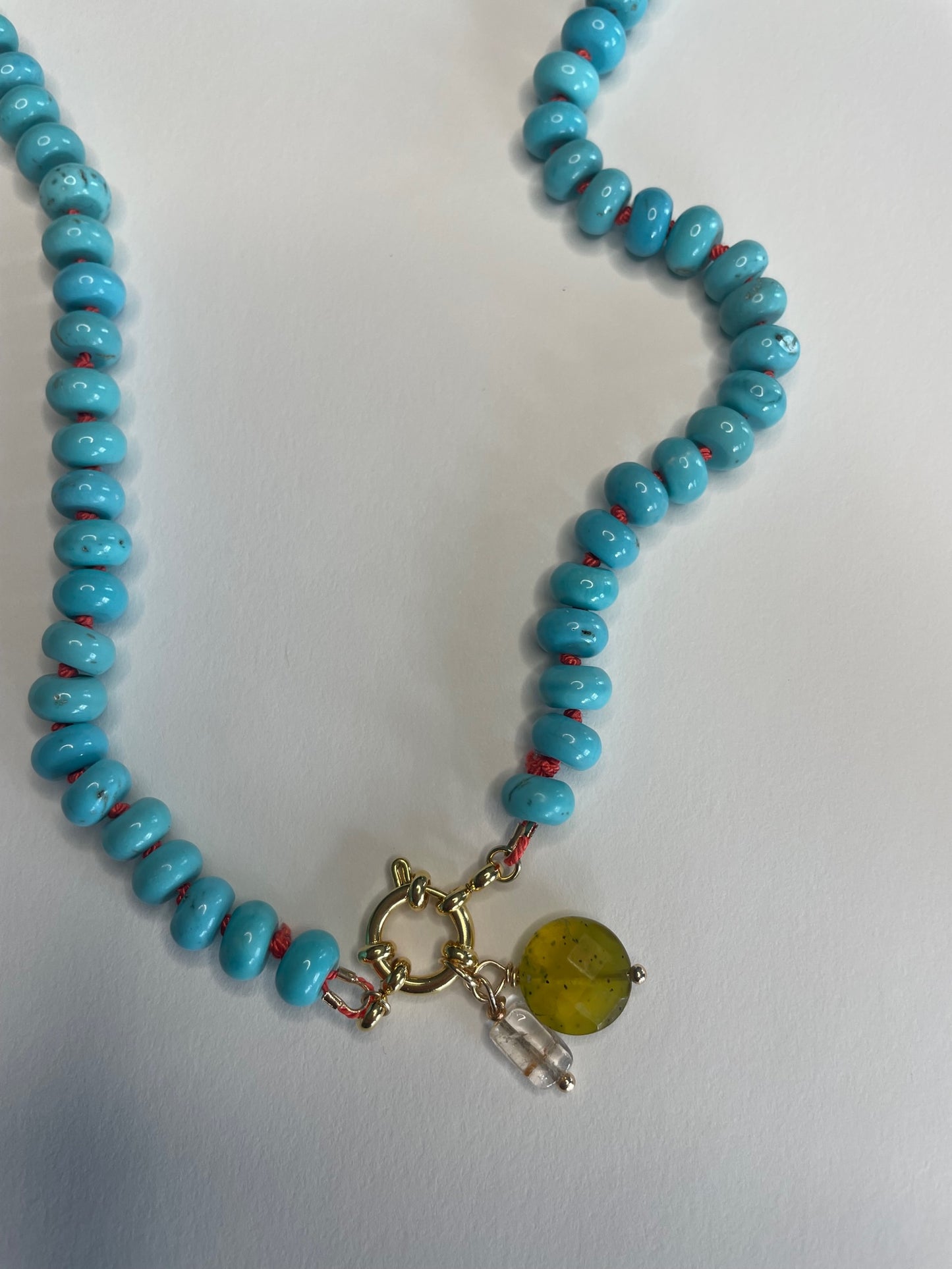 Turquoise Charm Gemstone Necklace