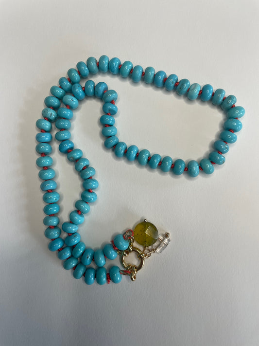 Turquoise Charm Gemstone Necklace