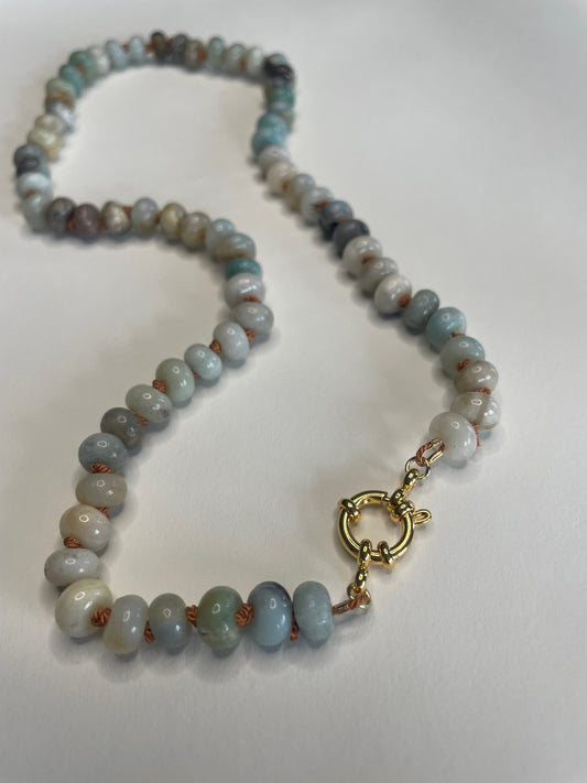 Soft Horizon Gemstone Necklace