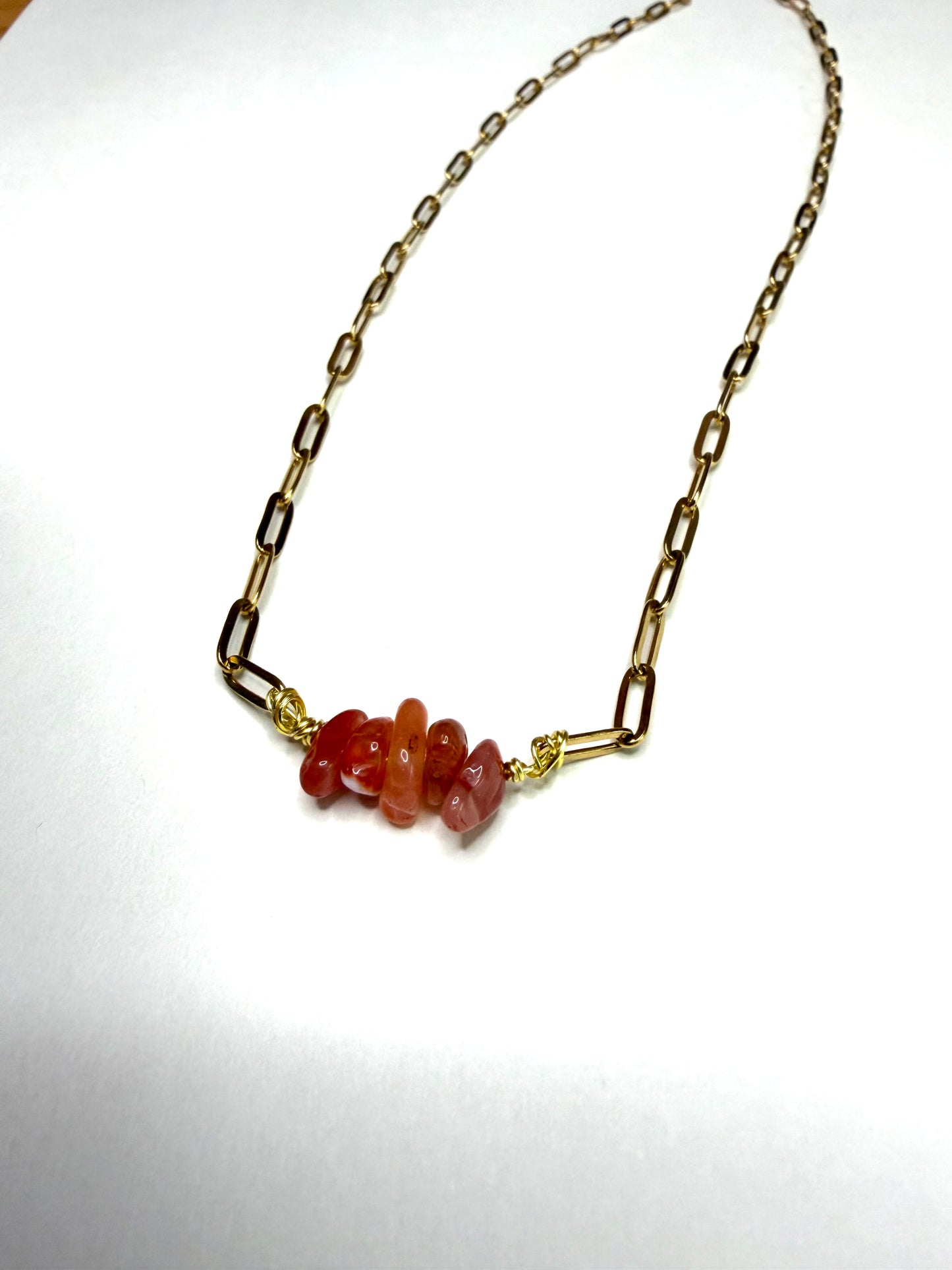 Raw Edge Collection: Polished Stone Fragment Necklaces
